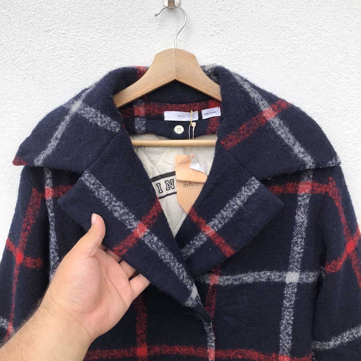 Japanese Brand NEW WITH TAG BYMITY MADE IN JAPAN TARTAN DESIGN WOOL JACKET Size US M / EU 48-50 / 2 - 8 Thumbnail