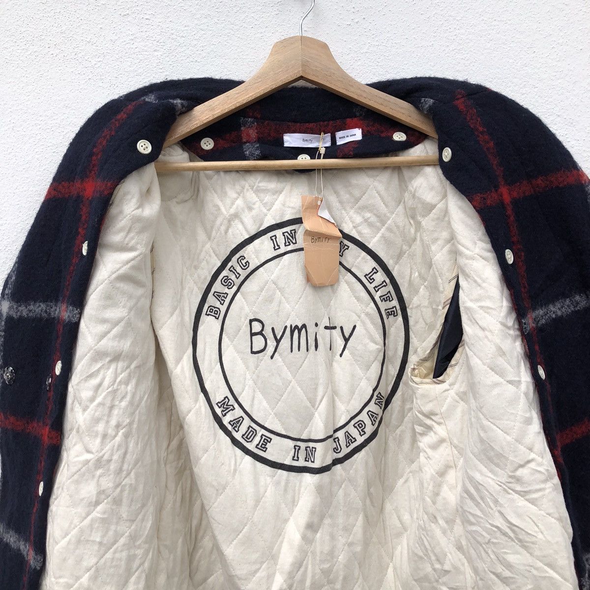 Japanese Brand NEW WITH TAG BYMITY MADE IN JAPAN TARTAN DESIGN WOOL JACKET Size US M / EU 48-50 / 2 - 11 Thumbnail