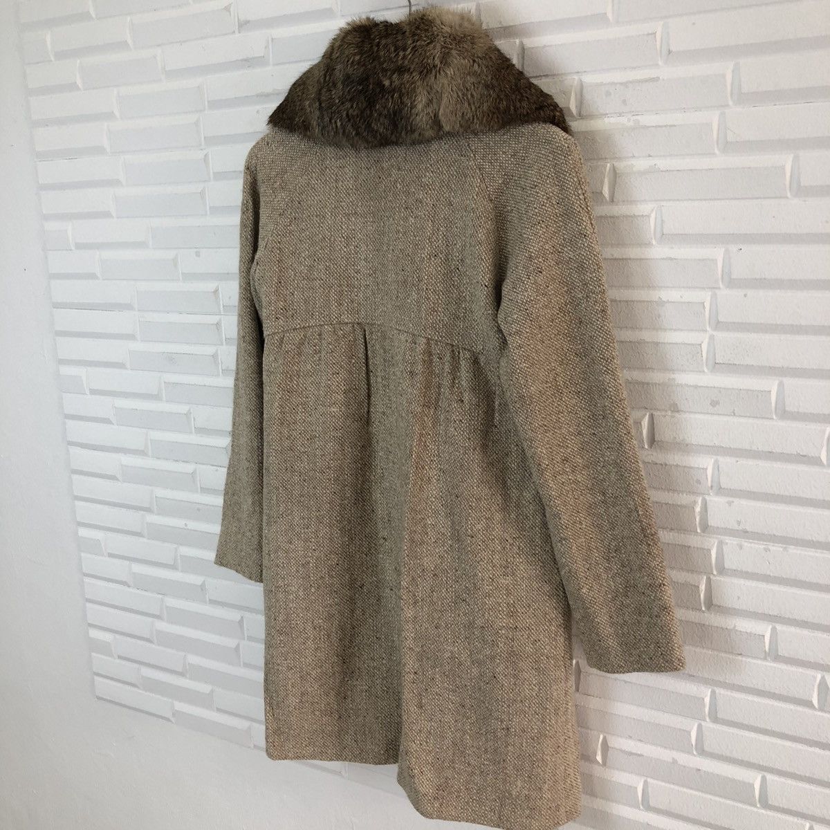 Japanese Brand RARE MINK FUR COLLAR LONG JACKET YOSHI KONDO PARIS FRANCE Size US S / EU 44-46 / 1 - 12 Thumbnail