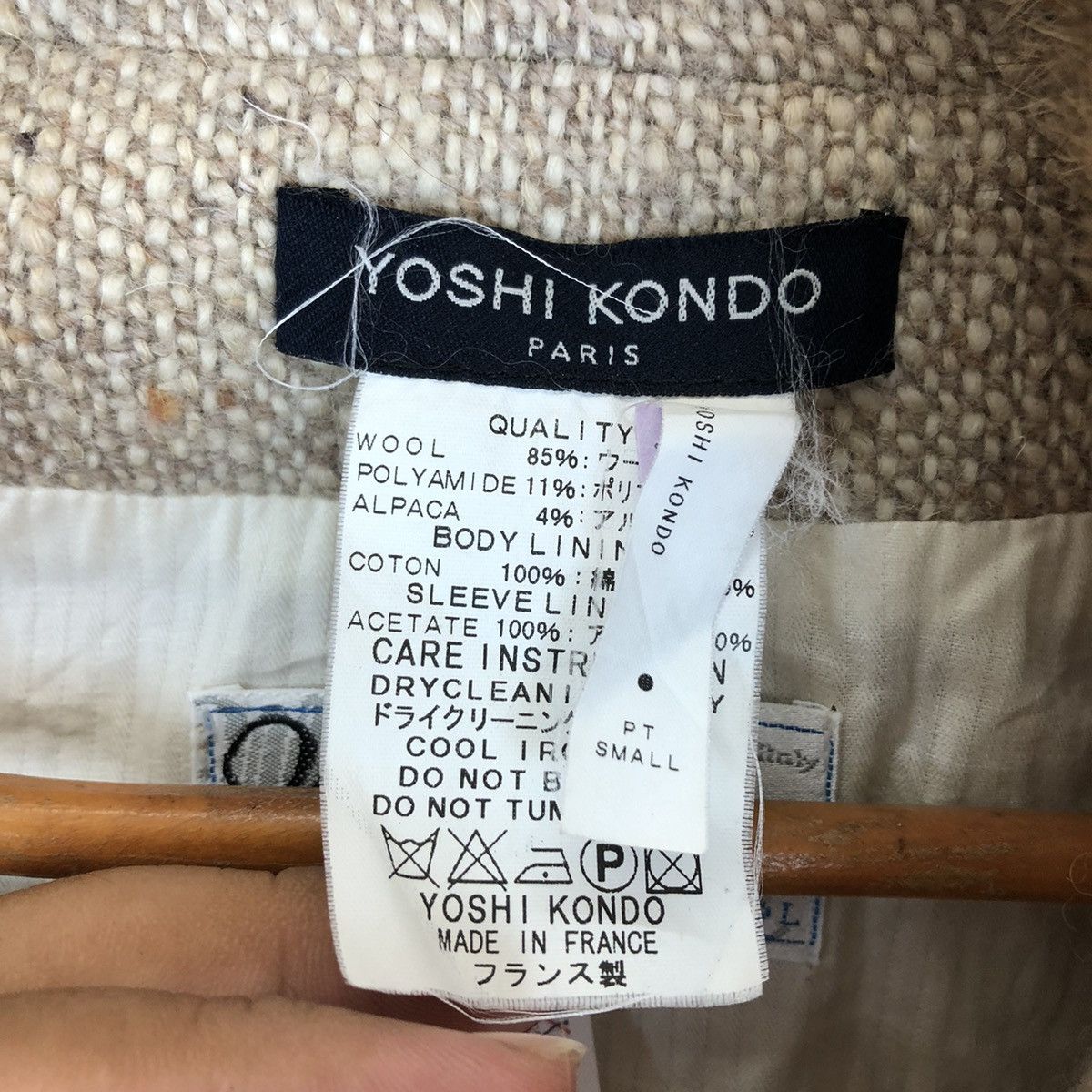 Japanese Brand RARE MINK FUR COLLAR LONG JACKET YOSHI KONDO PARIS FRANCE Size US S / EU 44-46 / 1 - 16 Thumbnail