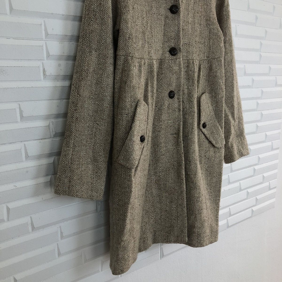 Japanese Brand RARE MINK FUR COLLAR LONG JACKET YOSHI KONDO PARIS FRANCE Size US S / EU 44-46 / 1 - 4 Thumbnail