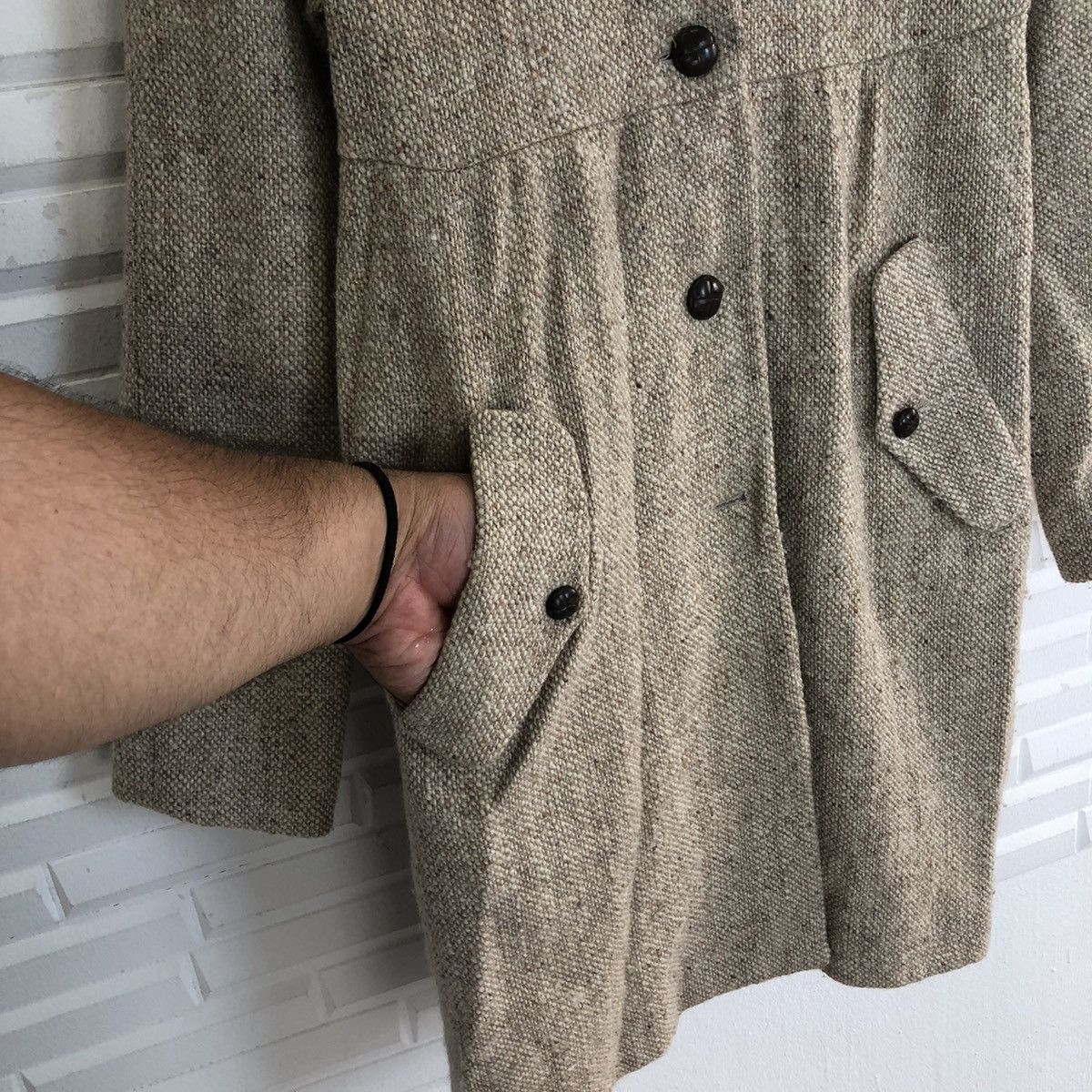 Japanese Brand RARE MINK FUR COLLAR LONG JACKET YOSHI KONDO PARIS FRANCE Size US S / EU 44-46 / 1 - 5 Thumbnail