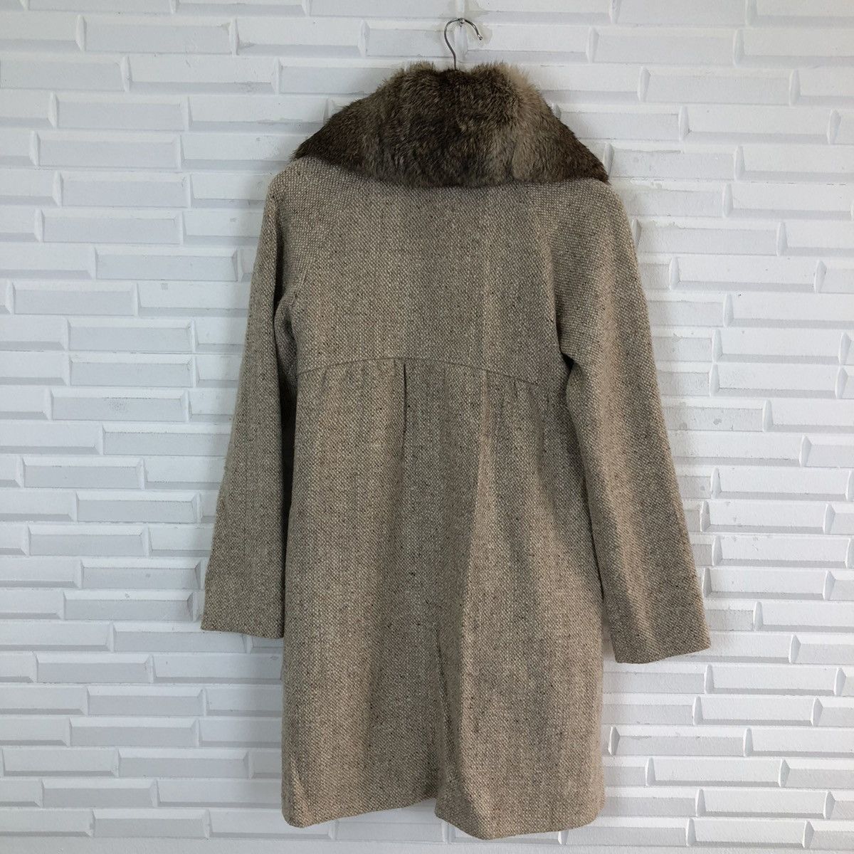 Japanese Brand RARE MINK FUR COLLAR LONG JACKET YOSHI KONDO PARIS FRANCE Size US S / EU 44-46 / 1 - 11 Thumbnail