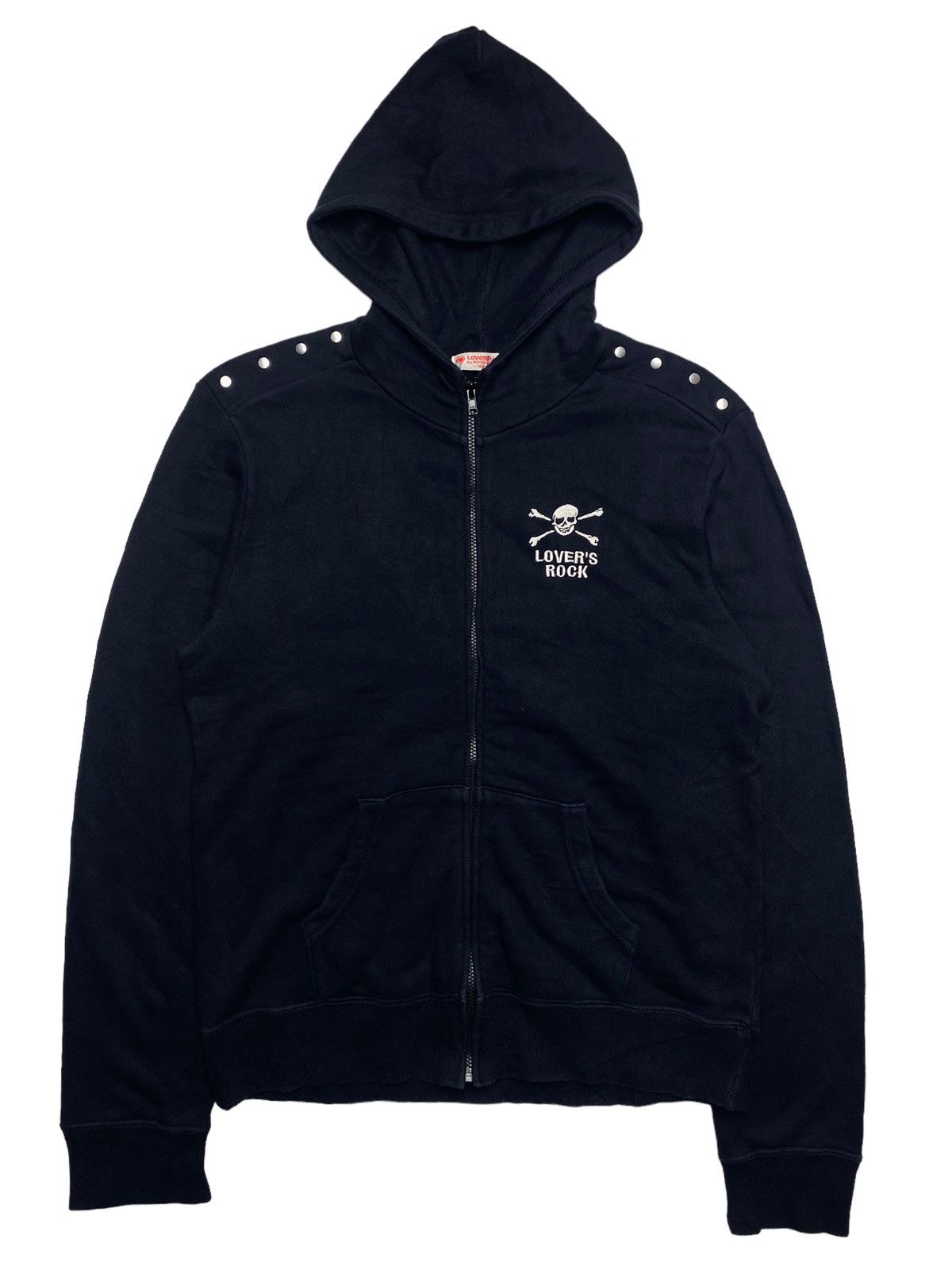 Hysteric Glamour 1990s Lovers Rock - Studded Skeleton Zip Hoodie