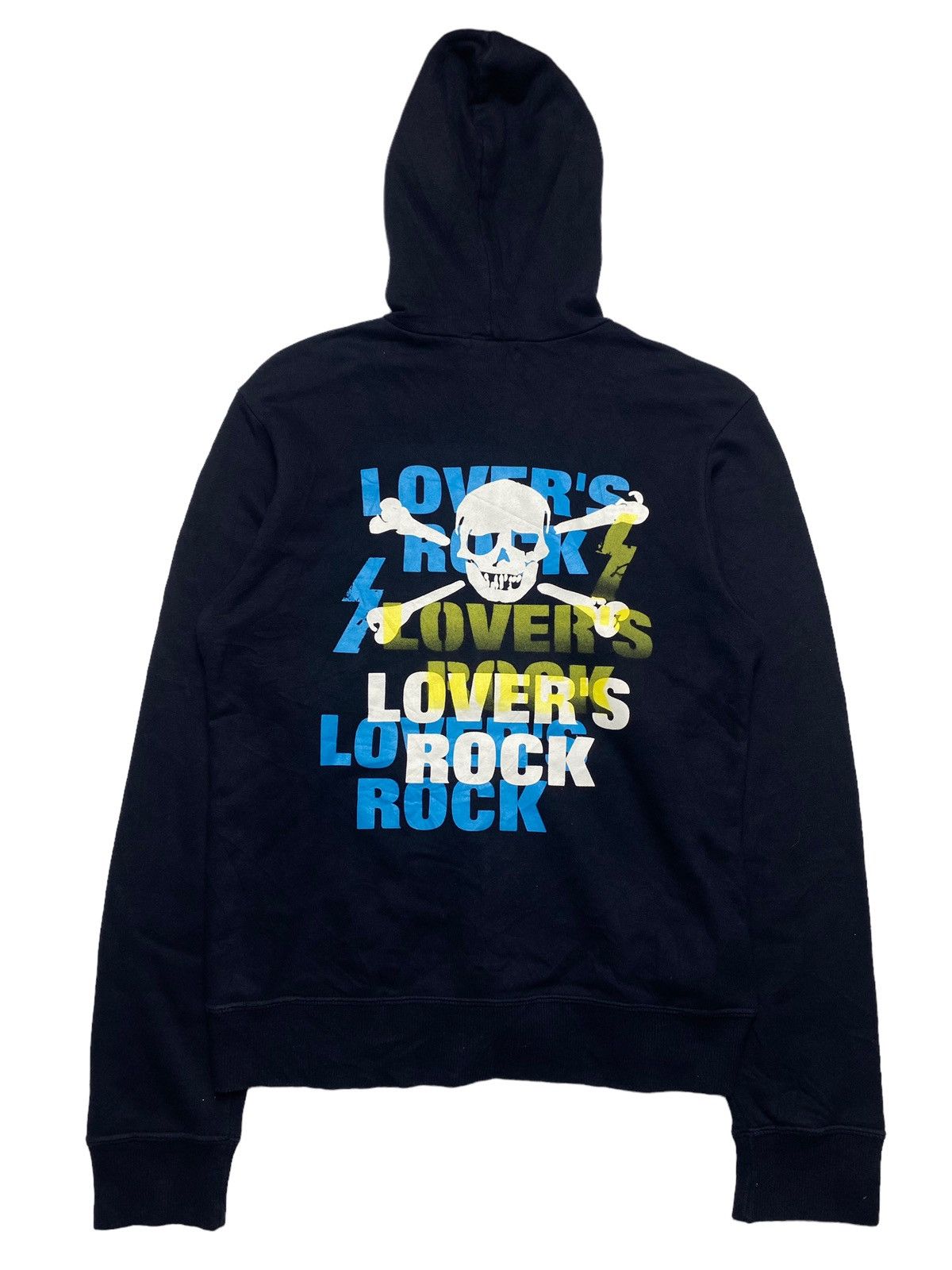 image of Hysteric Glamour x Lovers Rock 1990S Lovers Rock - Studded Skeleton Zip Hoodie in Black (Size Small