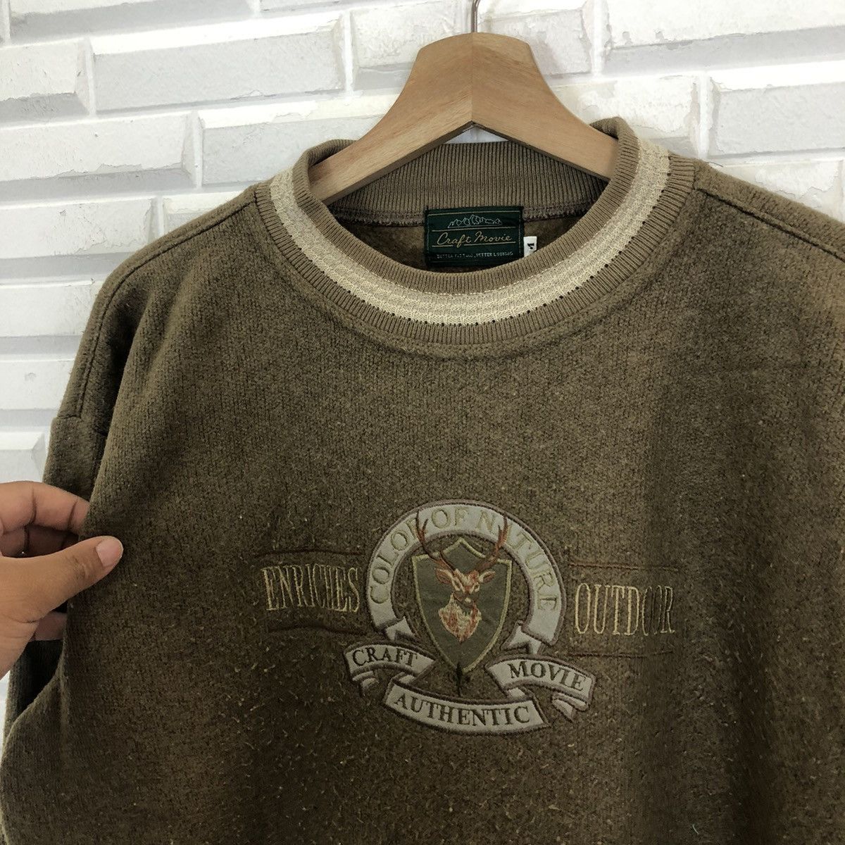 Japanese Brand VINTAGE CRAFT MOVIE ENRICHES OUTDOOR BIG LOGO SWEATSHIRT Size US M / EU 48-50 / 2 - 5 Thumbnail