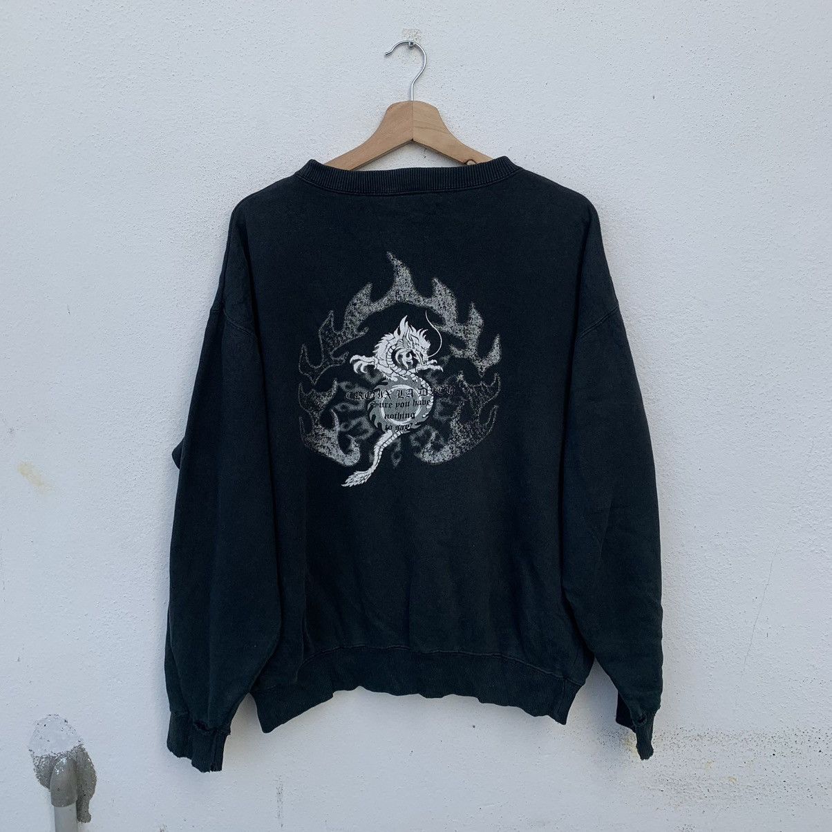 Japanese Brand VINTAGE CHROME HEARTS INSPIRED SWEATSHIRT BIG LOGO SUKAJAN Size US L / EU 52-54 / 3 - 6 Thumbnail