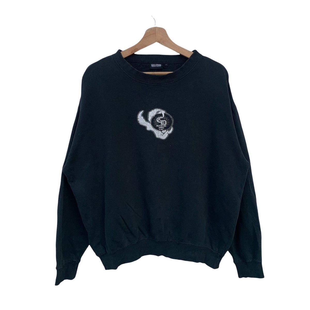 Japanese Brand VINTAGE CHROME HEARTS INSPIRED SWEATSHIRT BIG LOGO SUKAJAN Size US L / EU 52-54 / 3 - 1 Thumbnail