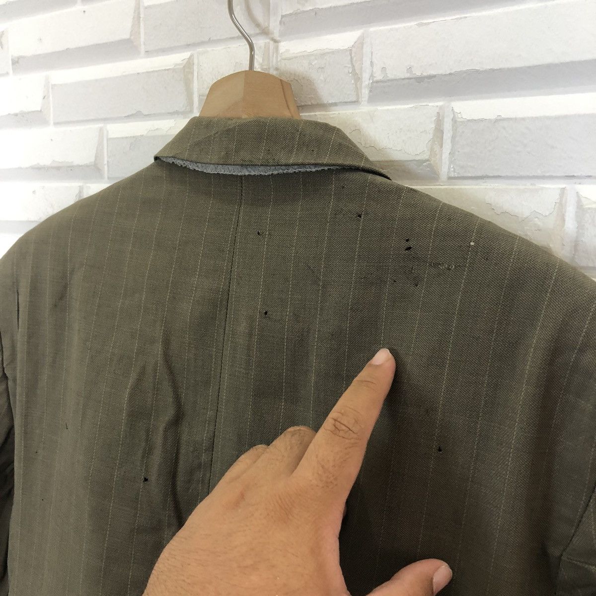 Y's for Men TRUE VINTAGE DISTRESSED LQ Y'S FOR MEN SRRIPED COAT Size US M / EU 48-50 / 2 - 8 Thumbnail