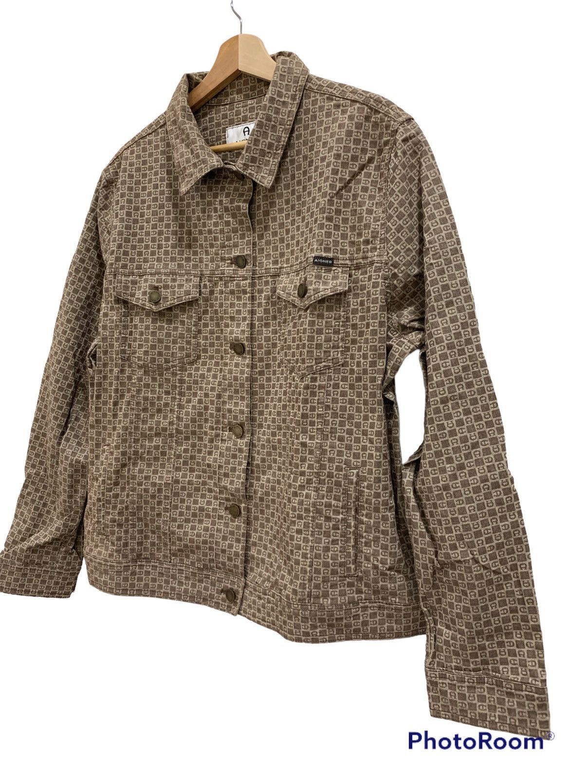 Aigner Aigner Monogram Trucker Jacket L Size US L / EU 52-54 / 3 - 5 Thumbnail