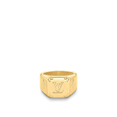 Louis Vuitton Berg LV Instinct M Silver M00513 Metal Ring Made in Italy