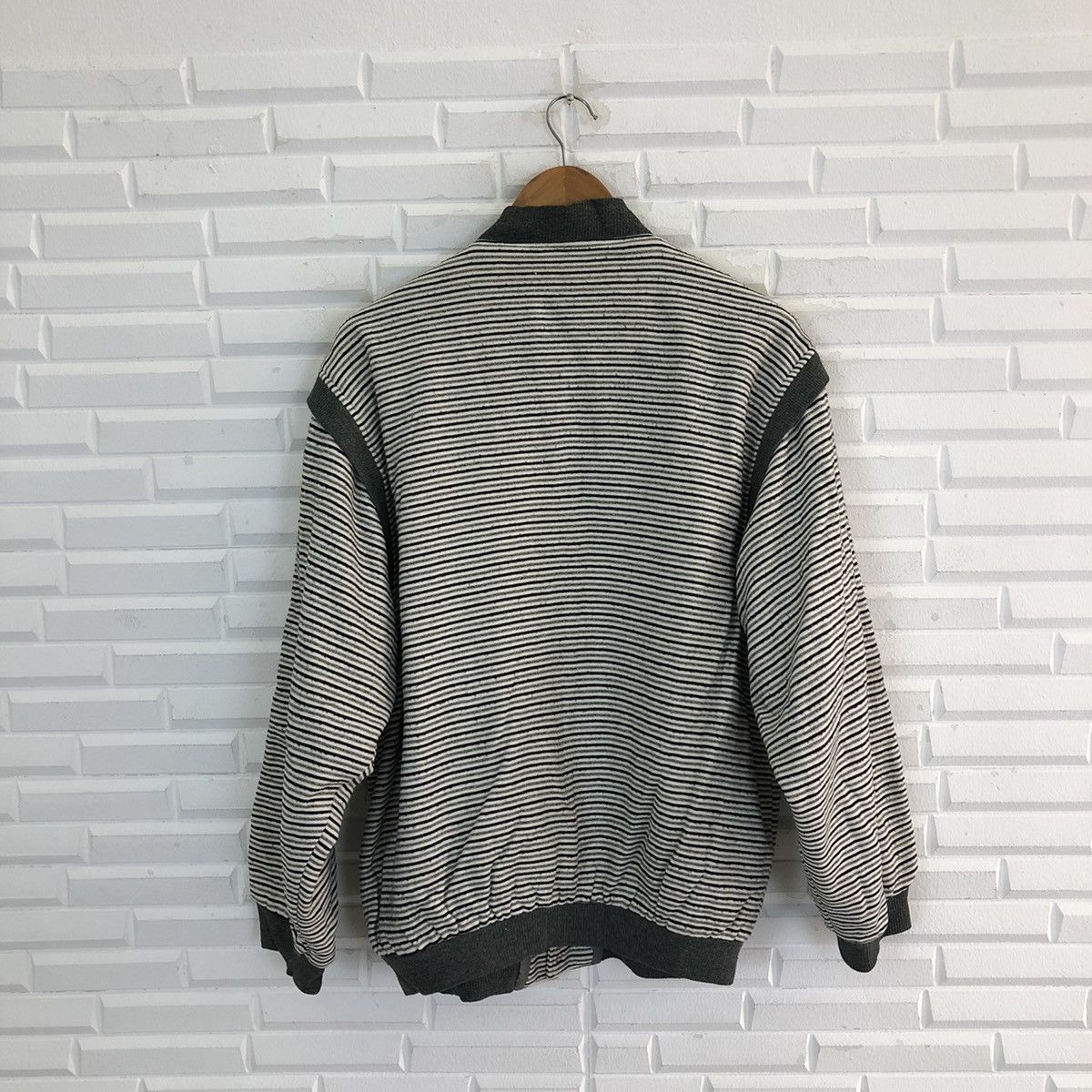 Japanese Brand VINTAGE GOOD NIGHT OSAKA NISHIKAWA STRIPED BOMBER JACKET Size US L / EU 52-54 / 3 - 8 Thumbnail