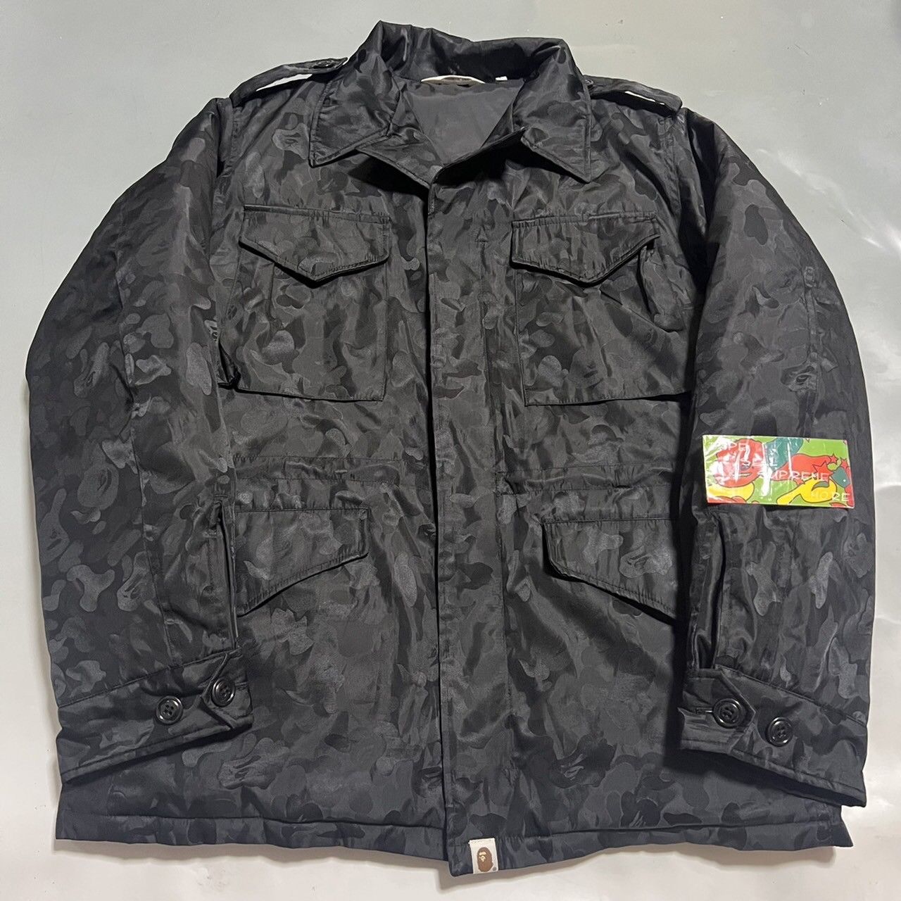 Bape BAPE nylon jacket black camo Size US L / EU 52-54 / 3 - 1 Thumbnail