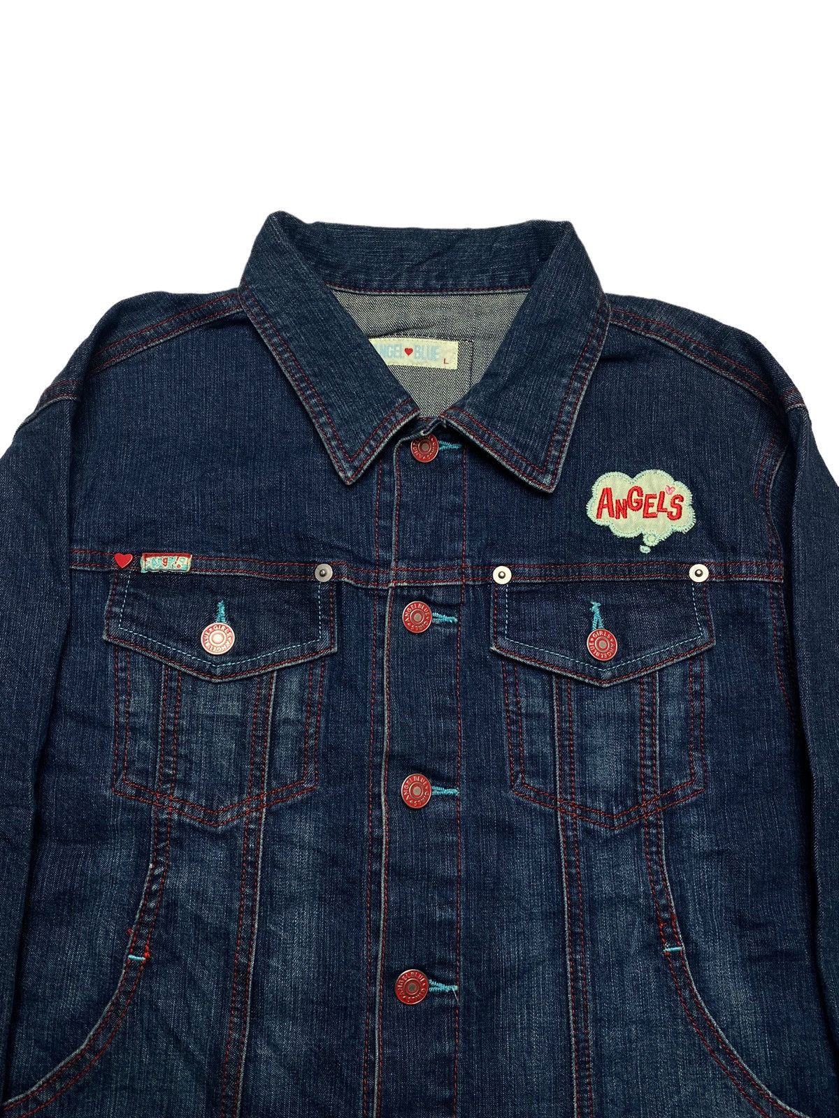 Hysteric Glamour 1990s Angel Blue - Flower Generation Denim Jacket Size US M / EU 48-50 / 2 - 5 Thumbnail