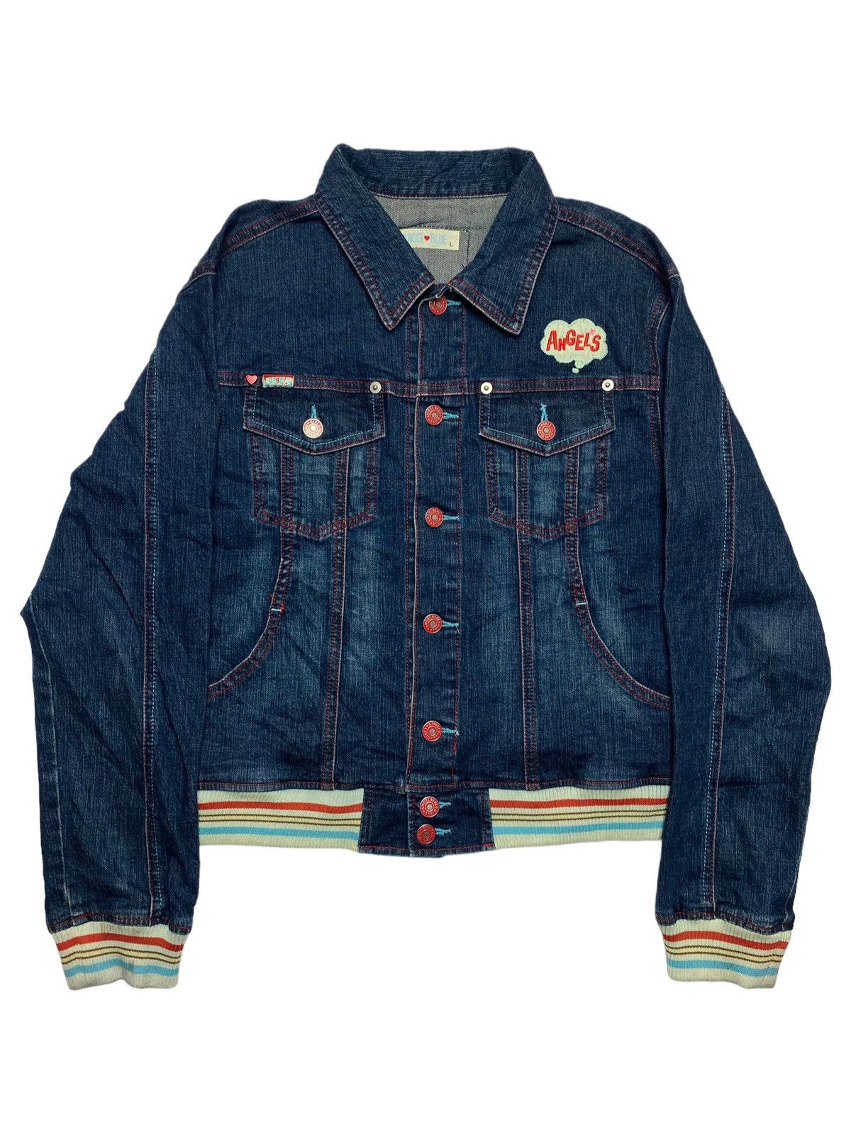 Hysteric Glamour 1990s Angel Blue - Flower Generation Denim Jacket Size US M / EU 48-50 / 2 - 1 Thumbnail