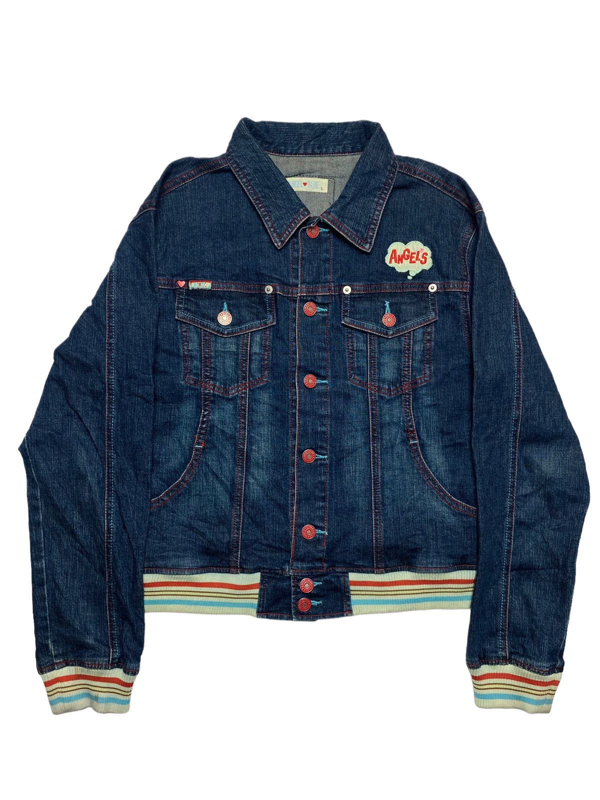 Hysteric Glamour 1990s Angel Blue - Flower Generation Denim Jacket Size US M / EU 48-50 / 2 - 2 Thumbnail