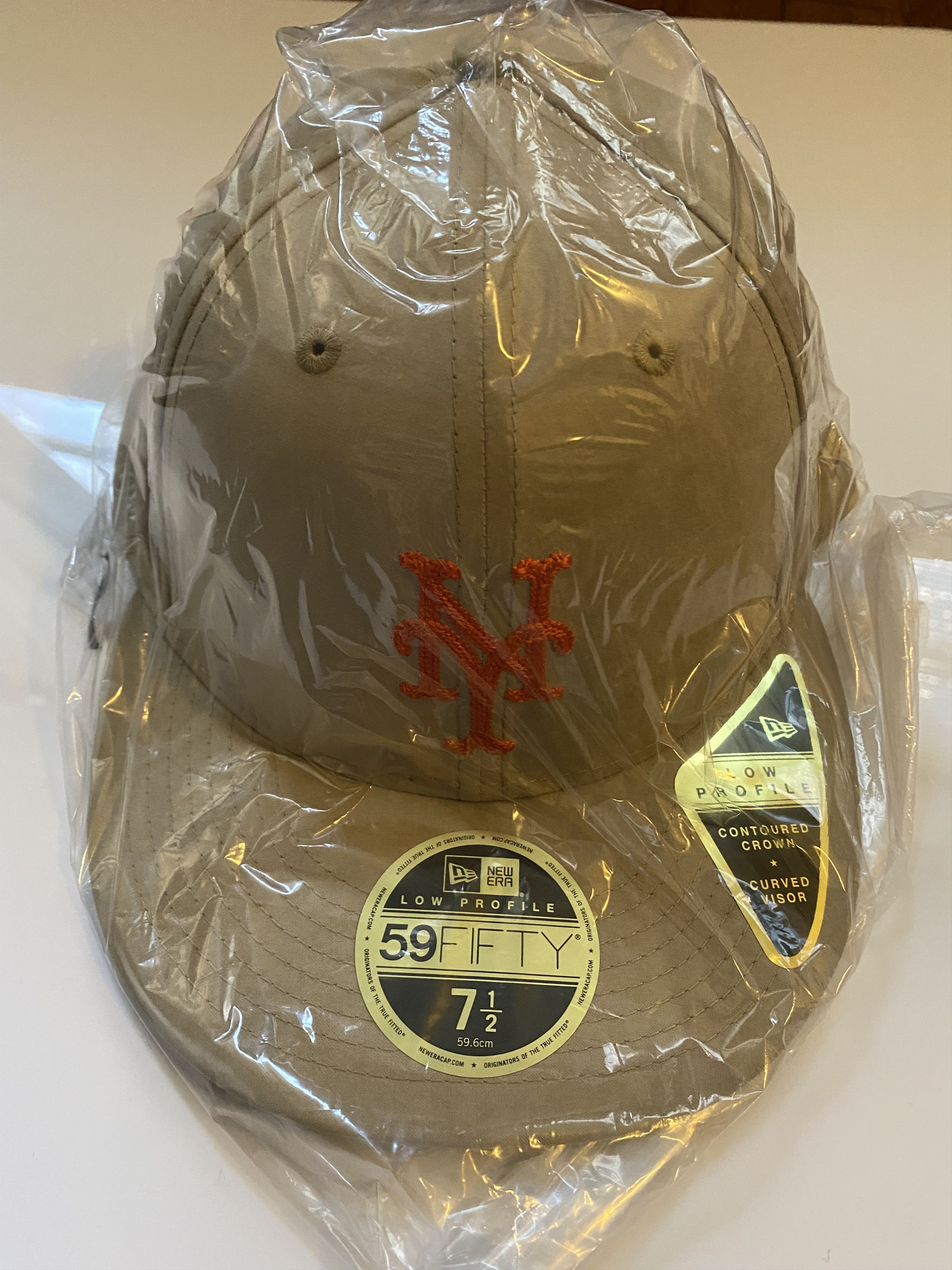 Aime Leon Dore ALD / New Era 7 1/2 Brushed Nylon Mets Hat Fitted Khaki Size ONE SIZE - 1 Thumbnail