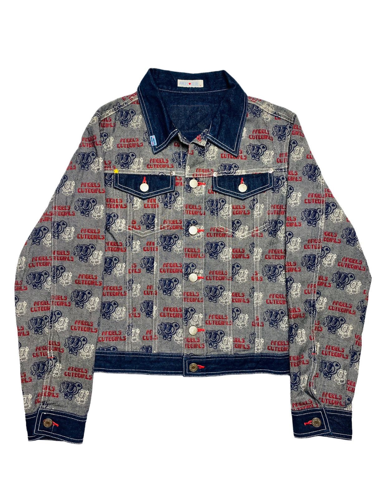 Angel Blue 1990s Angel Blue - Outside Printed Denim Jacket Size US M / EU 48-50 / 2 - 1 Thumbnail