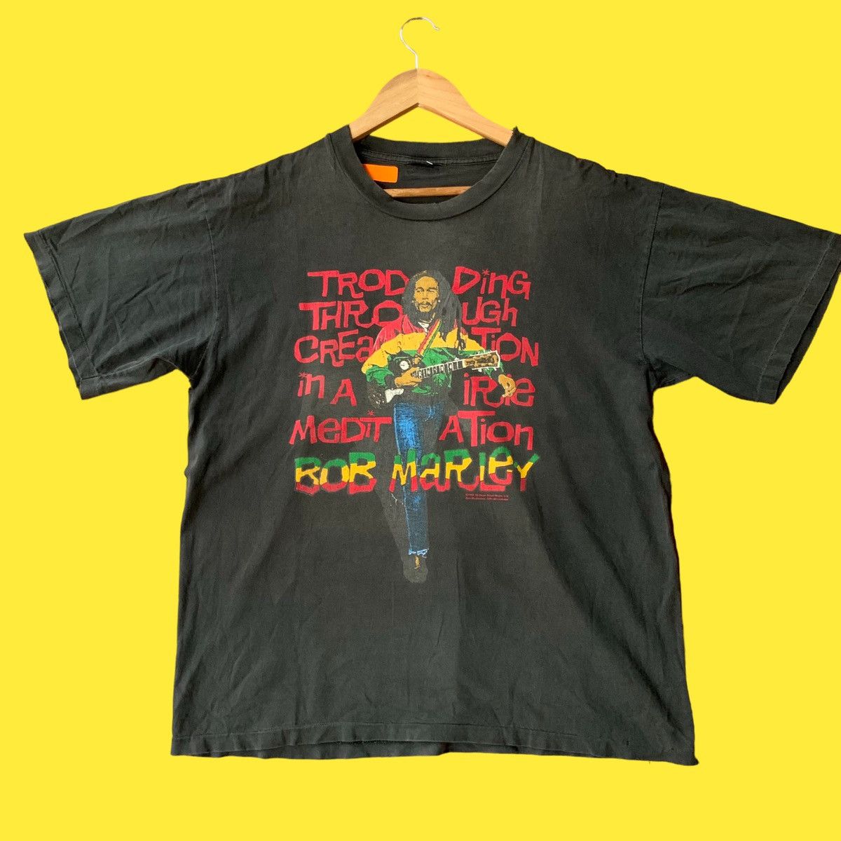 Band Tees × Bob Marley × Vintage Vintage 90s Bob Marley tee Size US L / EU 52-54 / 3 - 1 Thumbnail