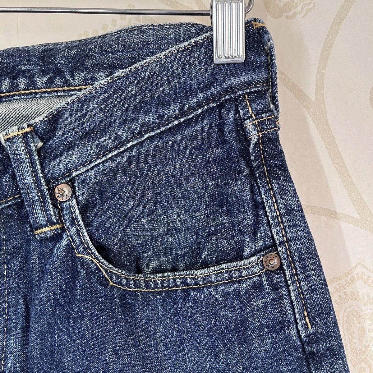 Alpha Industries Ripped Leg Avirex USA Denim Jeans Made In Japan Size US 29 - 10 Thumbnail