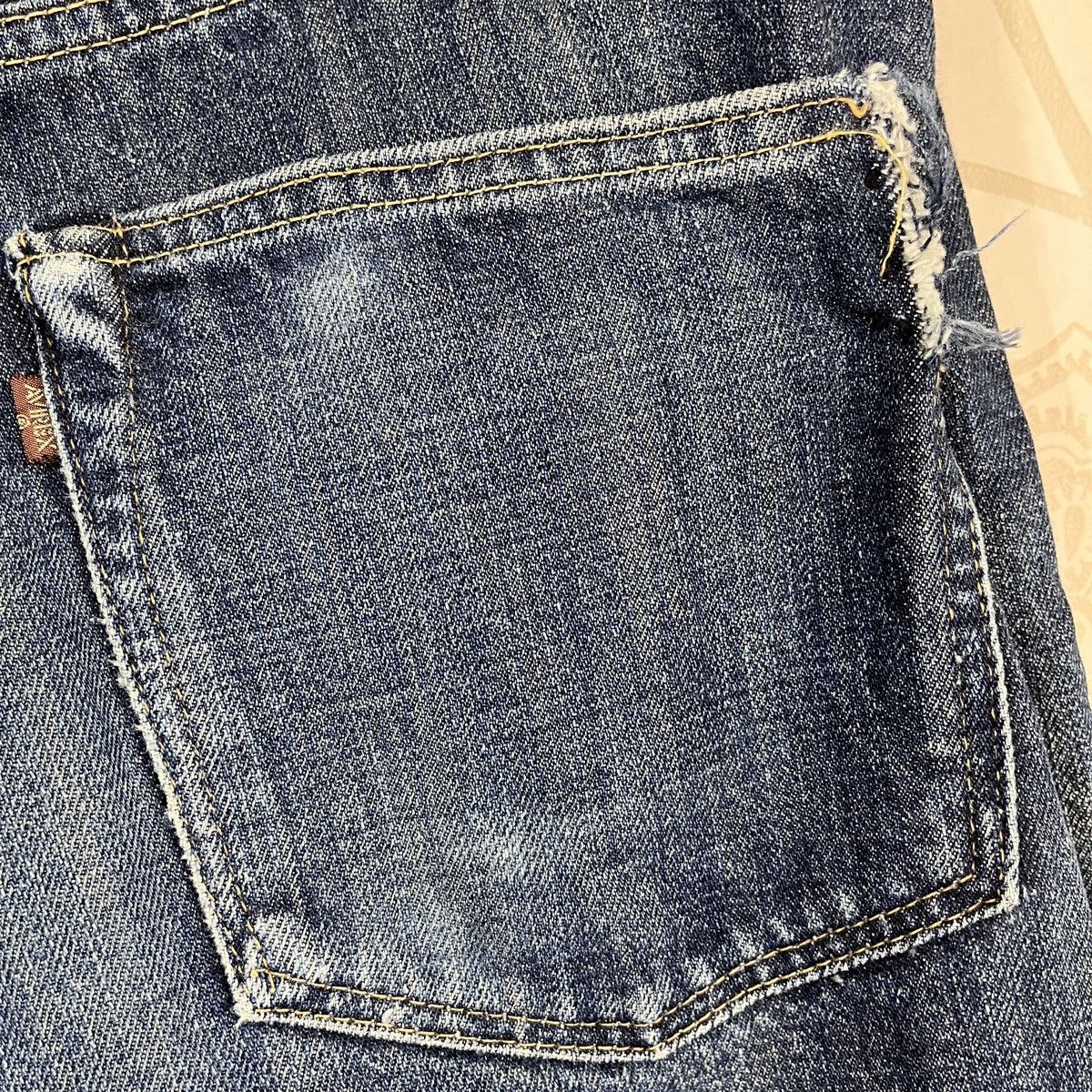 Alpha Industries Ripped Leg Avirex USA Denim Jeans Made In Japan Size US 29 - 15 Thumbnail