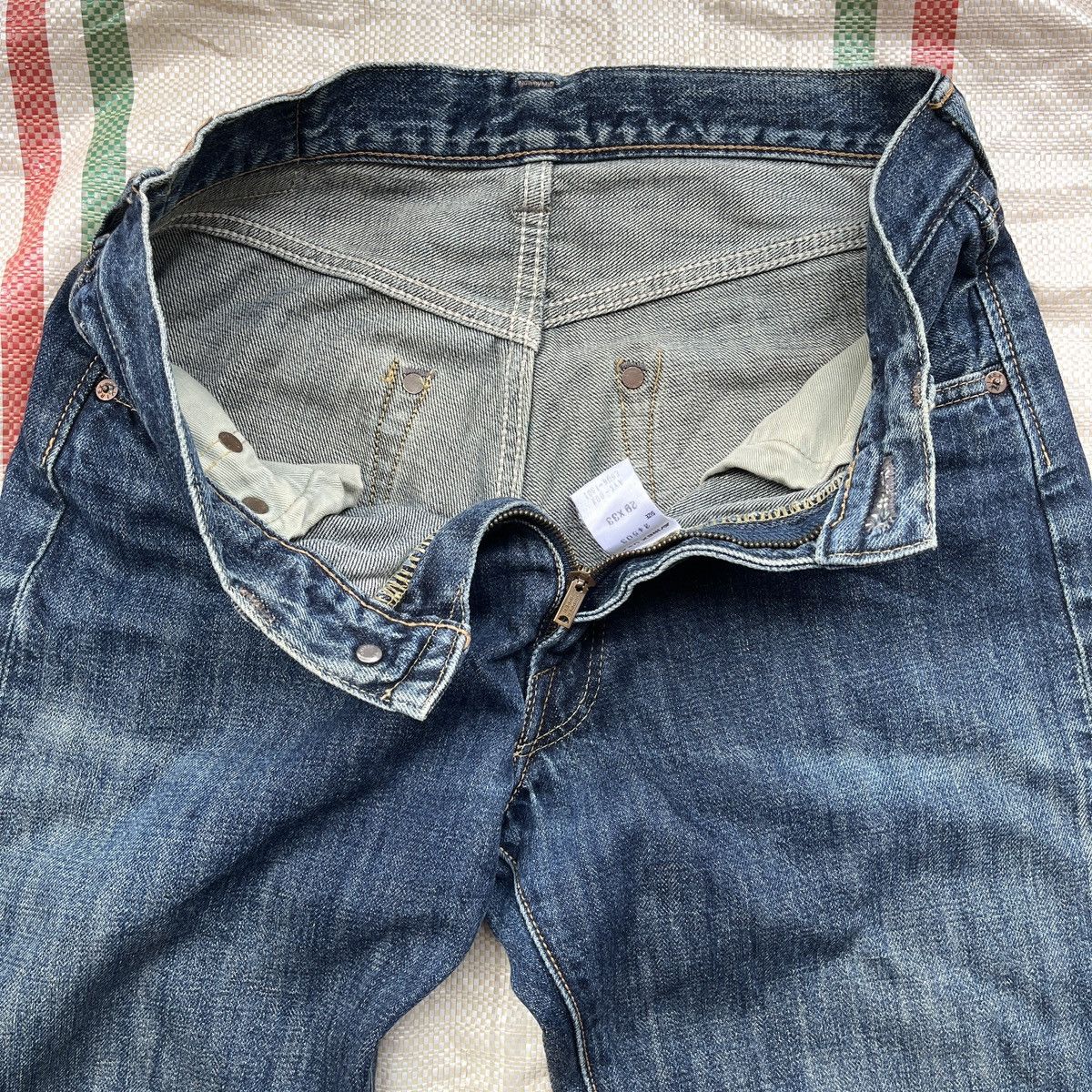 Alpha Industries Ripped Leg Avirex USA Denim Jeans Made In Japan Size US 29 - 18 Thumbnail