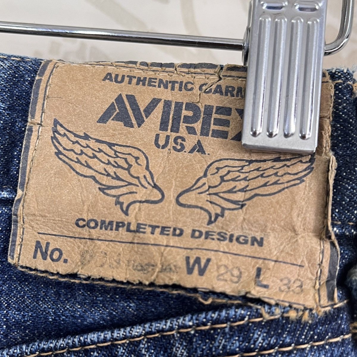 Alpha Industries Ripped Leg Avirex USA Denim Jeans Made In Japan Size US 29 - 21 Thumbnail