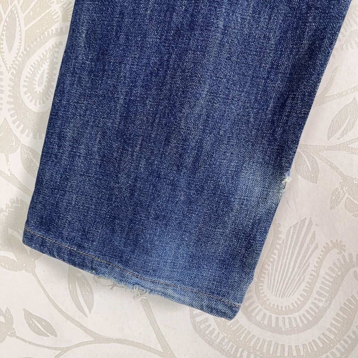 Alpha Industries Ripped Leg Avirex USA Denim Jeans Made In Japan Size US 29 - 16 Thumbnail