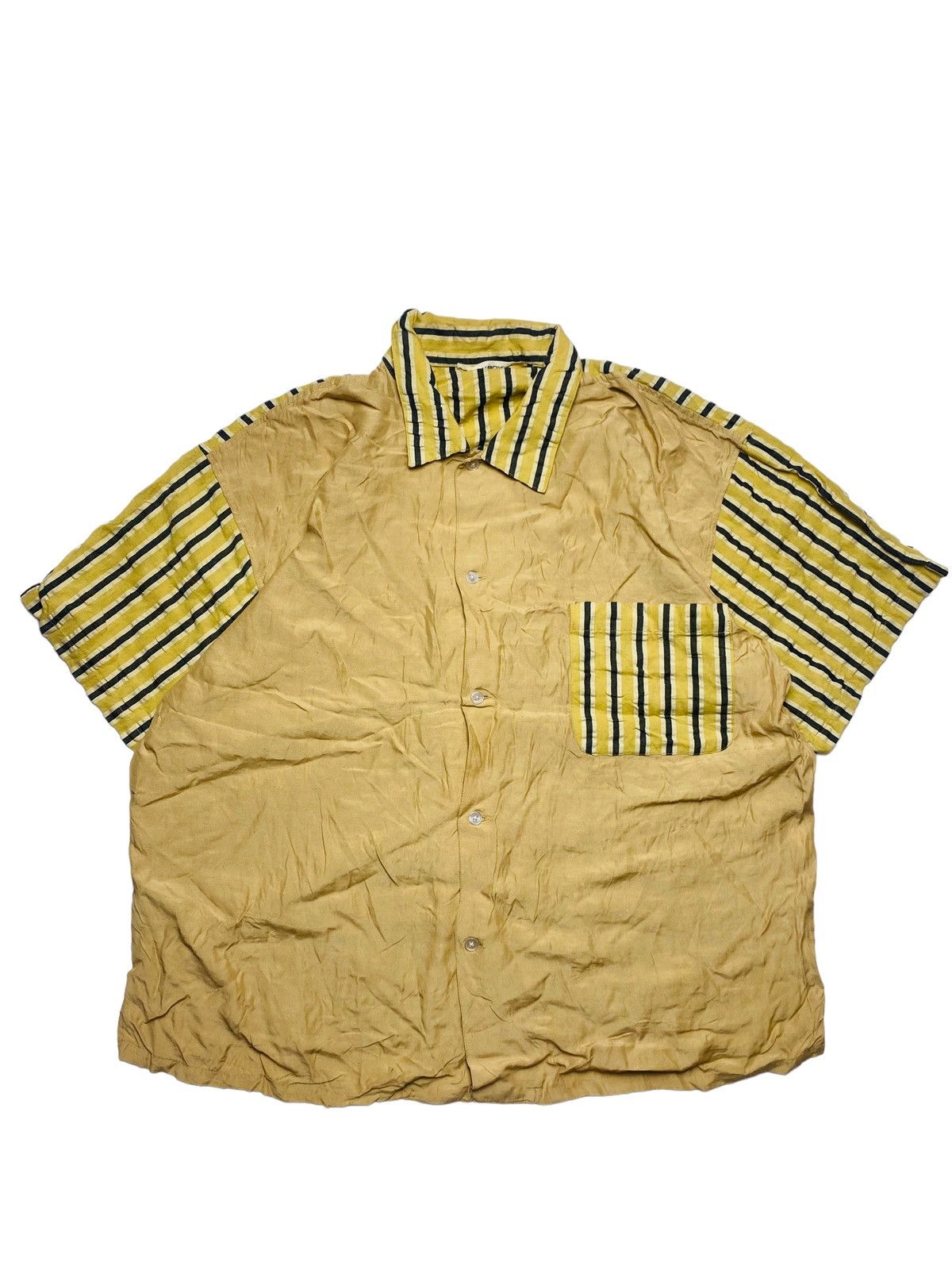 20471120 1980s Milkboy - Stripped Wrinkle Shirt Size US L / EU 52-54 / 3 - 2 Thumbnail