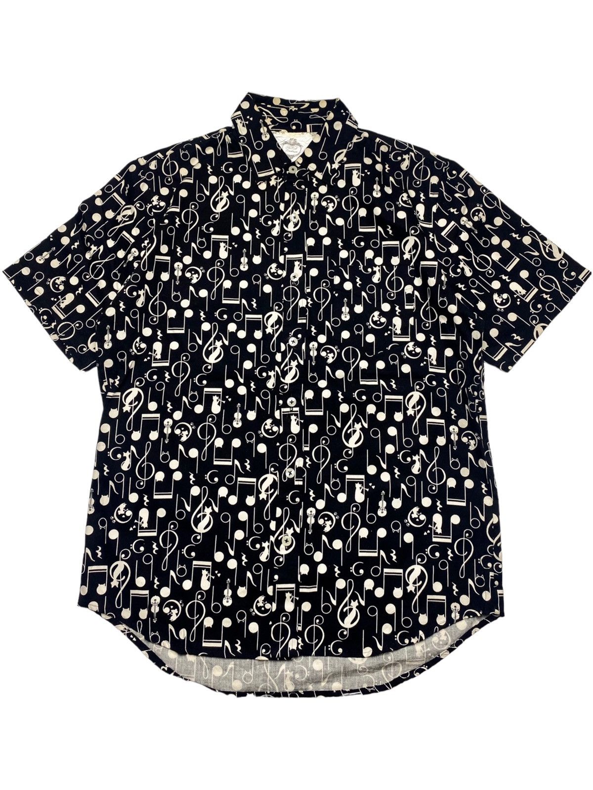 Japanese Brand 2000s Rovitski - Musical Notes Button Shirt Size US M / EU 48-50 / 2 - 1 Thumbnail
