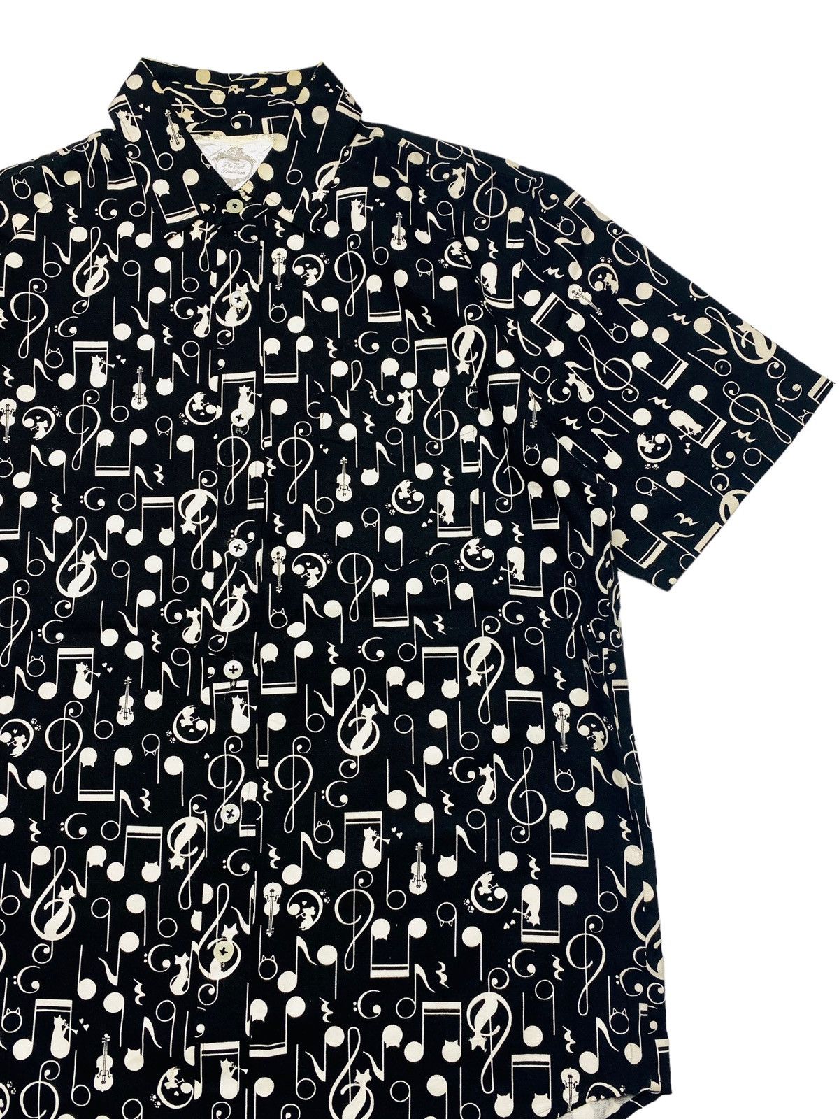 Japanese Brand 2000s Rovitski - Musical Notes Button Shirt Size US M / EU 48-50 / 2 - 3 Thumbnail