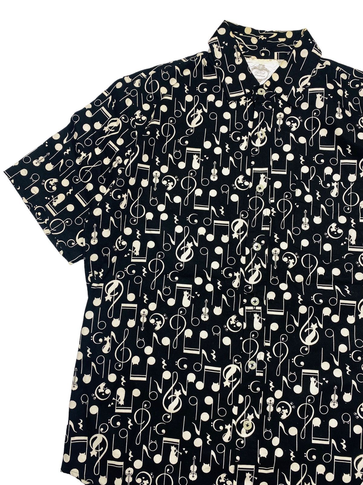 Japanese Brand 2000s Rovitski - Musical Notes Button Shirt Size US M / EU 48-50 / 2 - 2 Thumbnail