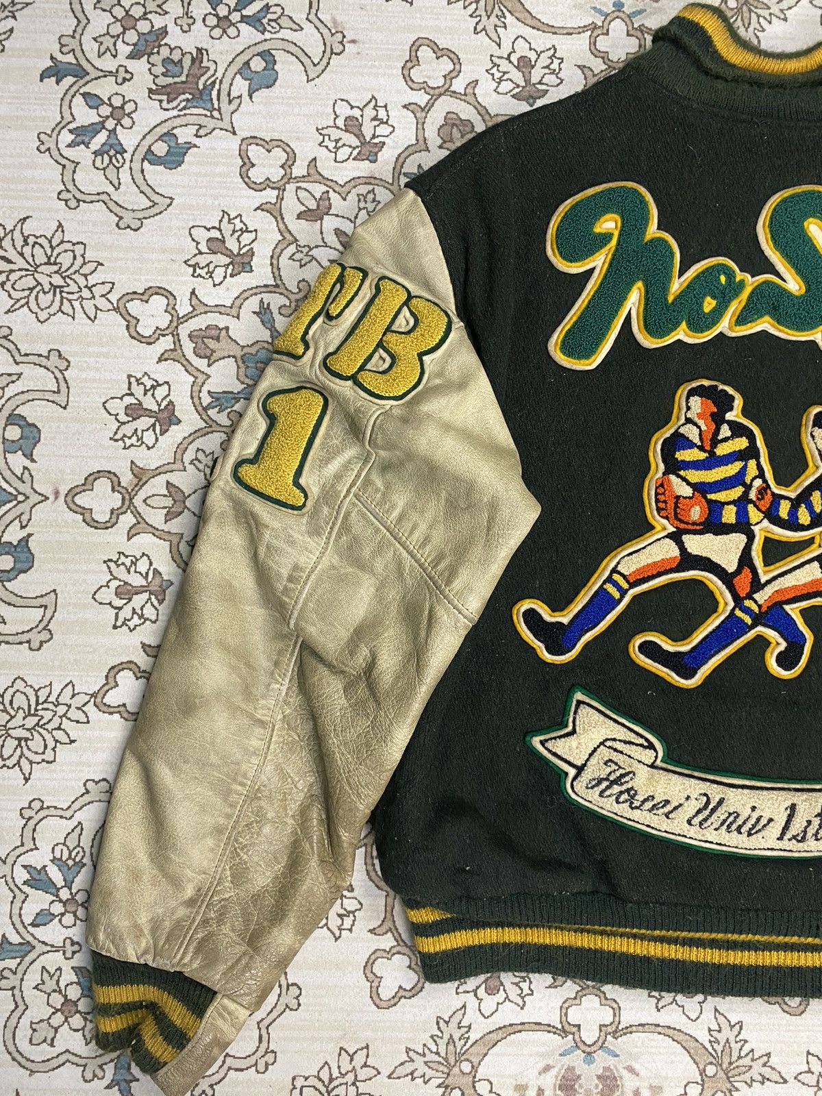 Golden Bear × Vintage Vintage '87 Golden Bear Varsity Jacket Leather Sleeves Size US M / EU 48-50 / 2 - 9 Thumbnail