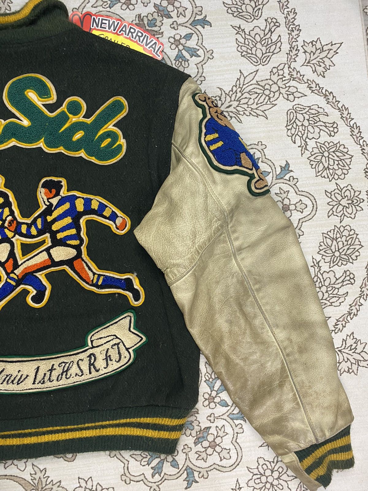 Golden Bear × Vintage Vintage '87 Golden Bear Varsity Jacket Leather Sleeves Size US M / EU 48-50 / 2 - 10 Thumbnail