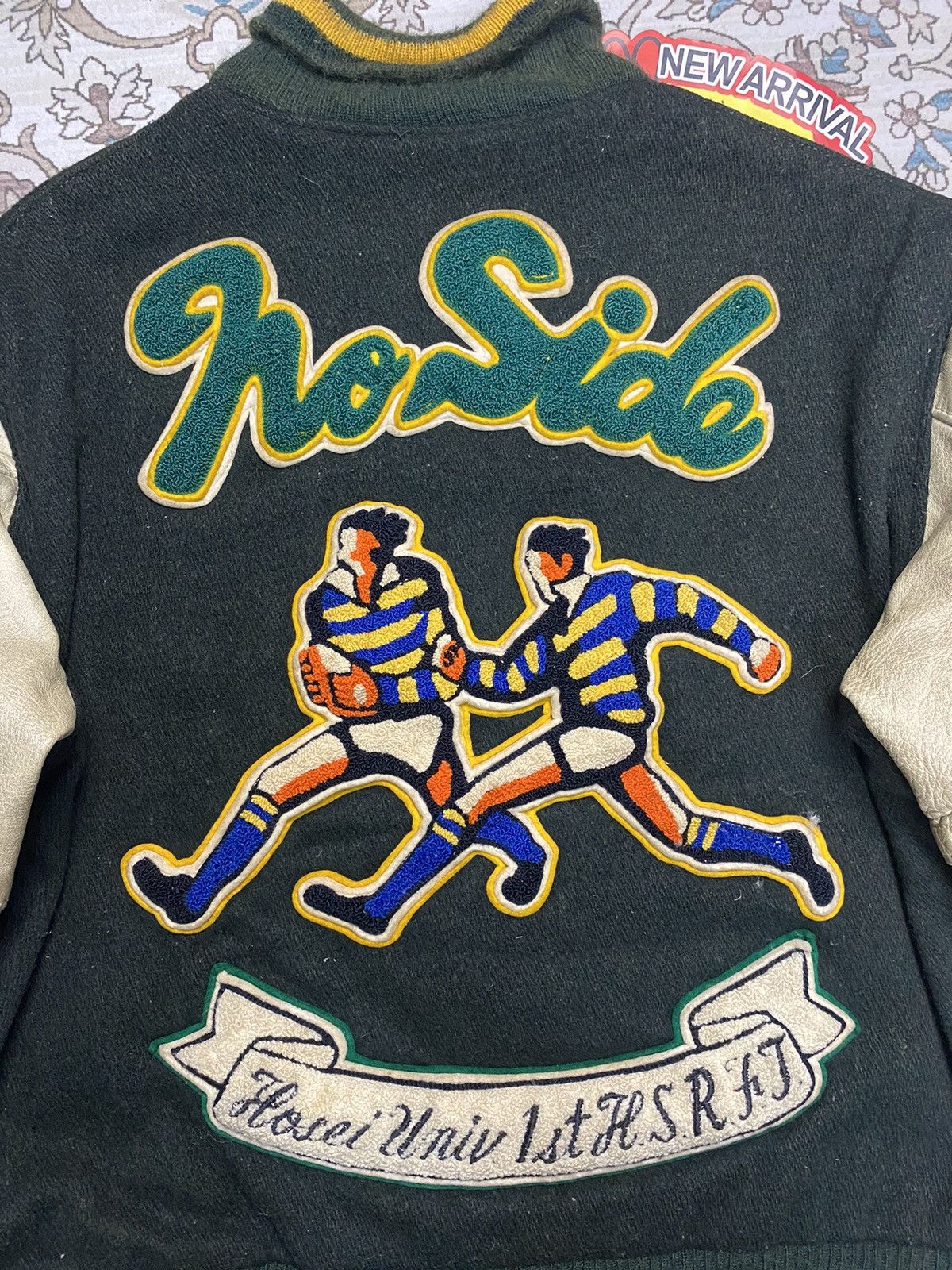 Golden Bear × Vintage Vintage '87 Golden Bear Varsity Jacket Leather Sleeves Size US M / EU 48-50 / 2 - 11 Thumbnail