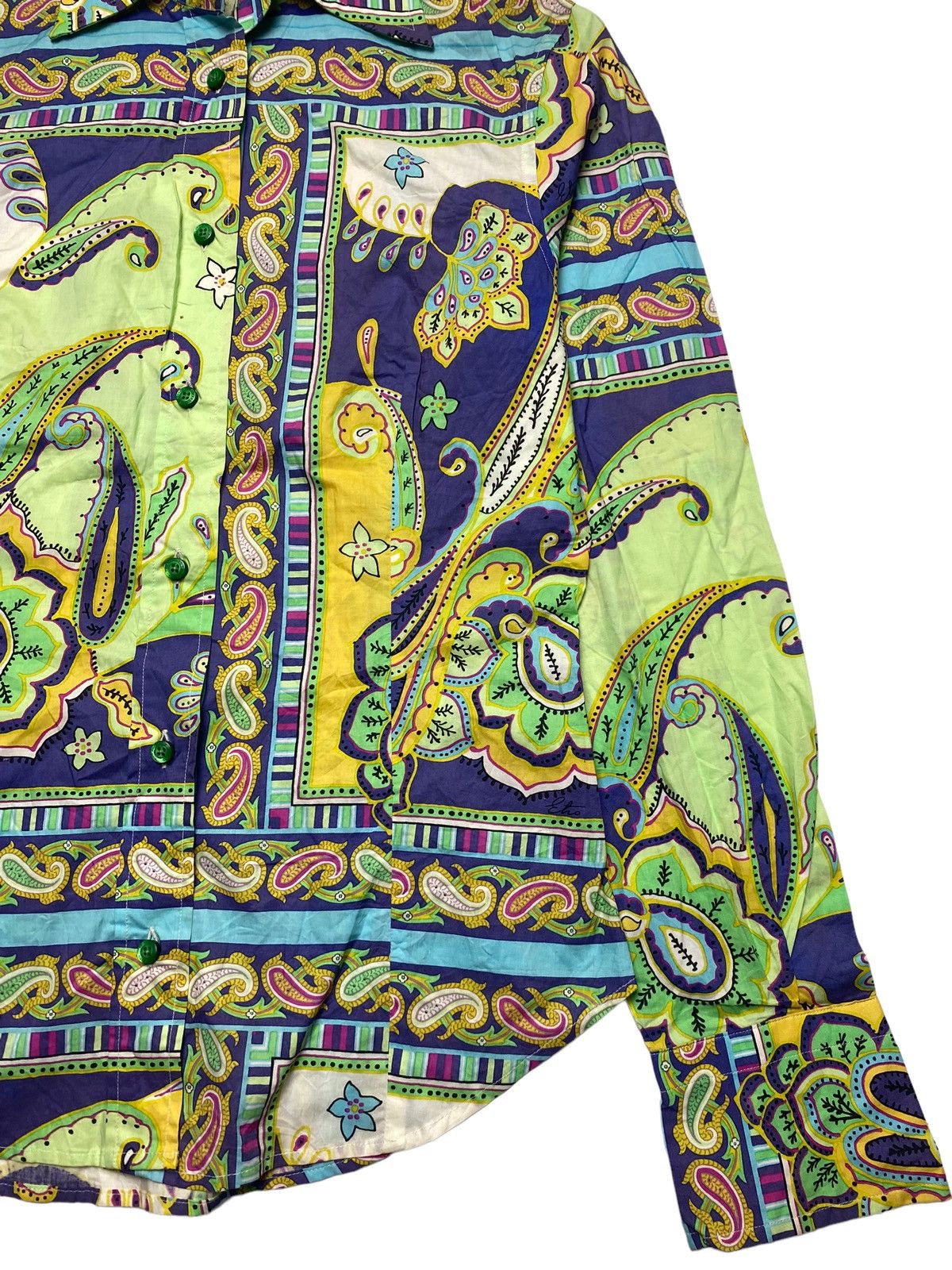 Etro 1990s Etro Milano - Paisley Button Shirt Size M / US 6-8 / IT 42-44 - 5 Thumbnail