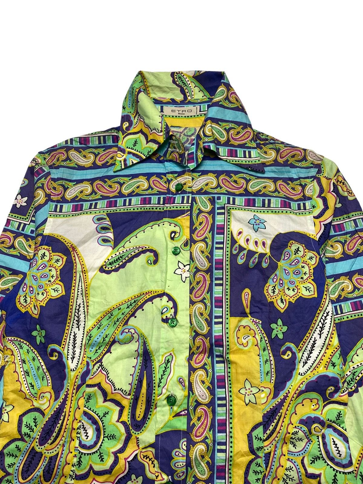 Etro 1990s Etro Milano - Paisley Button Shirt Size M / US 6-8 / IT 42-44 - 4 Thumbnail