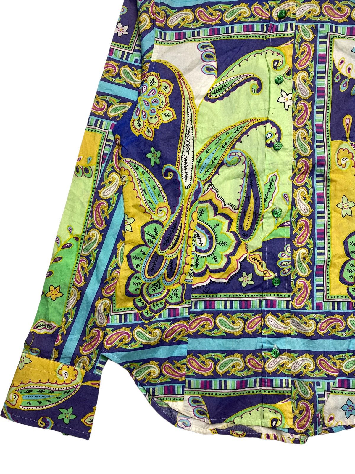 Etro 1990s Etro Milano - Paisley Button Shirt Size M / US 6-8 / IT 42-44 - 3 Thumbnail