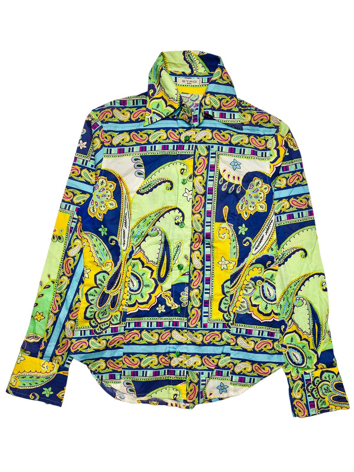 Etro 1990s Etro Milano - Paisley Button Shirt Size M / US 6-8 / IT 42-44 - 1 Thumbnail