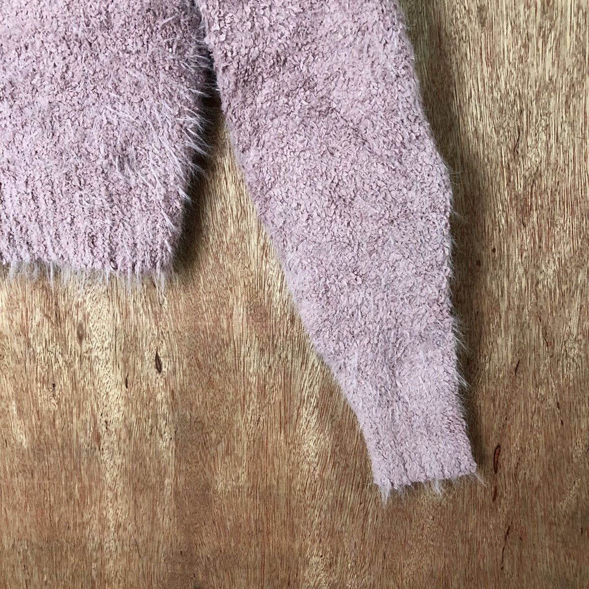 Japanese Brand Spiral Purple crop top Shag Shaggy Fur Mohair Knitwear#6538 Size M / US 6-8 / IT 42-44 - 5 Thumbnail