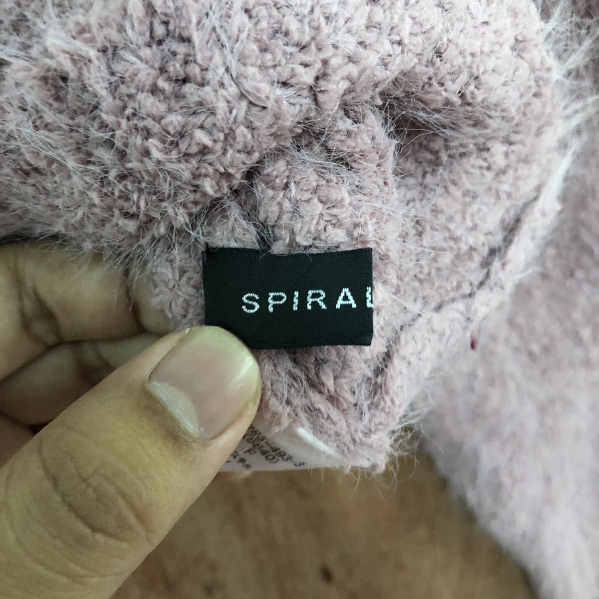 Japanese Brand Spiral Purple crop top Shag Shaggy Fur Mohair Knitwear#6538 Size M / US 6-8 / IT 42-44 - 8 Thumbnail