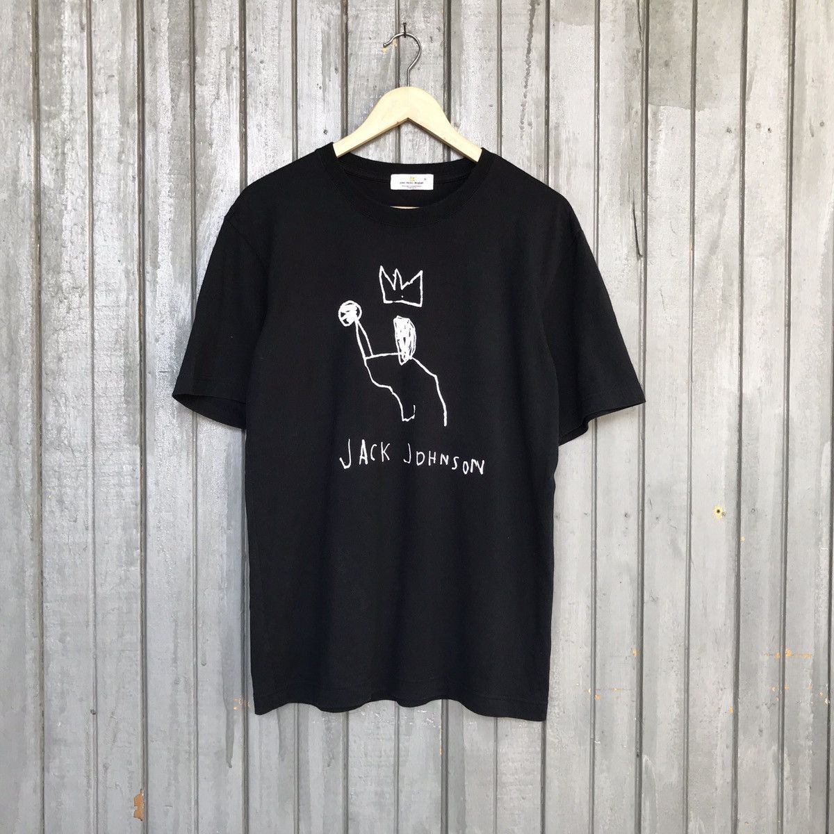 image of Jack Johnson Pop Art Designer Tees in Black, Men's (Size Medium)