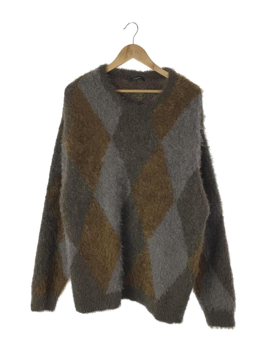 Number (N)ine Fuzzy Argyle Sweater Size US XL / EU 56 / 4 - 1 Thumbnail