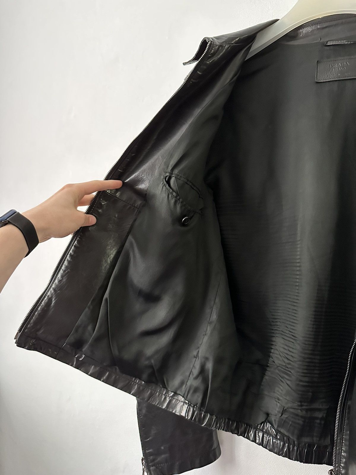 Prada × Vintage Vintage Prada Leather Jacket Size US M / EU 48-50 / 2 - 16 Thumbnail