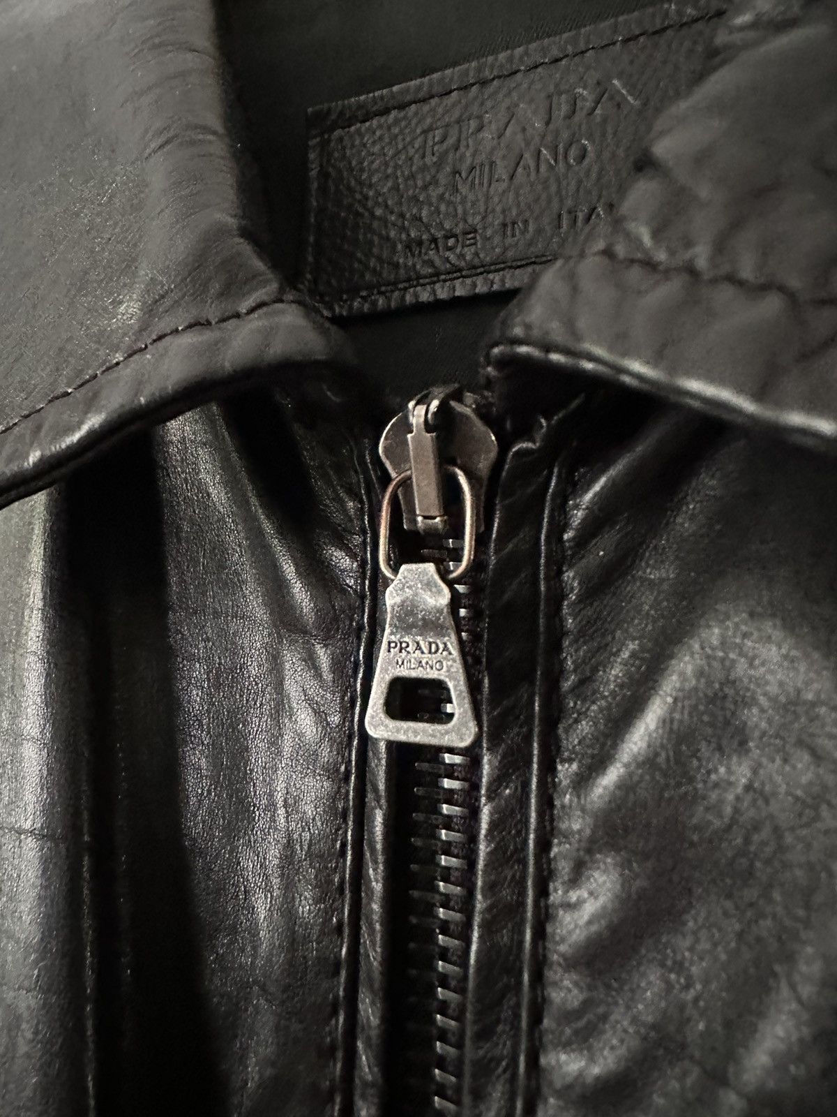 Prada × Vintage Vintage Prada Leather Jacket Size US M / EU 48-50 / 2 - 10 Thumbnail