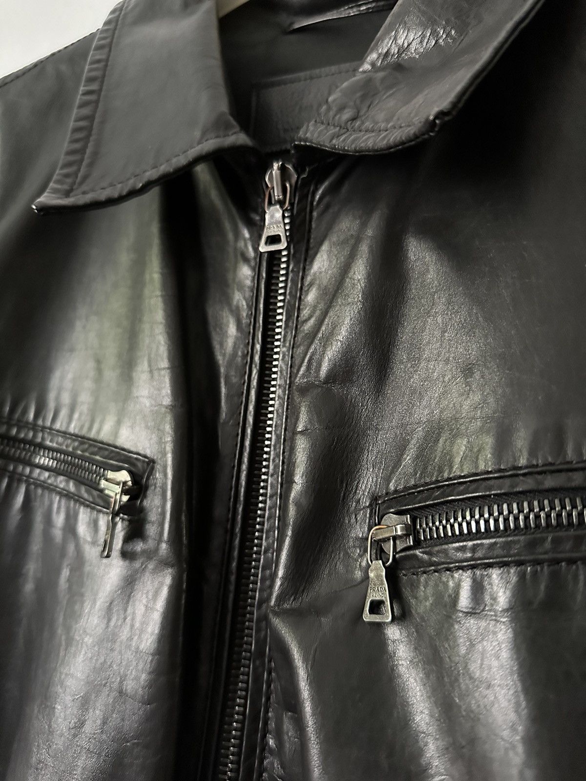 Prada × Vintage Vintage Prada Leather Jacket Size US M / EU 48-50 / 2 - 7 Thumbnail