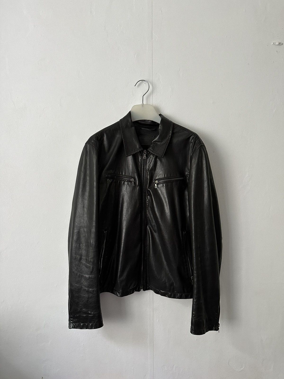 Prada × Vintage Vintage Prada Leather Jacket Size US M / EU 48-50 / 2 - 1 Thumbnail