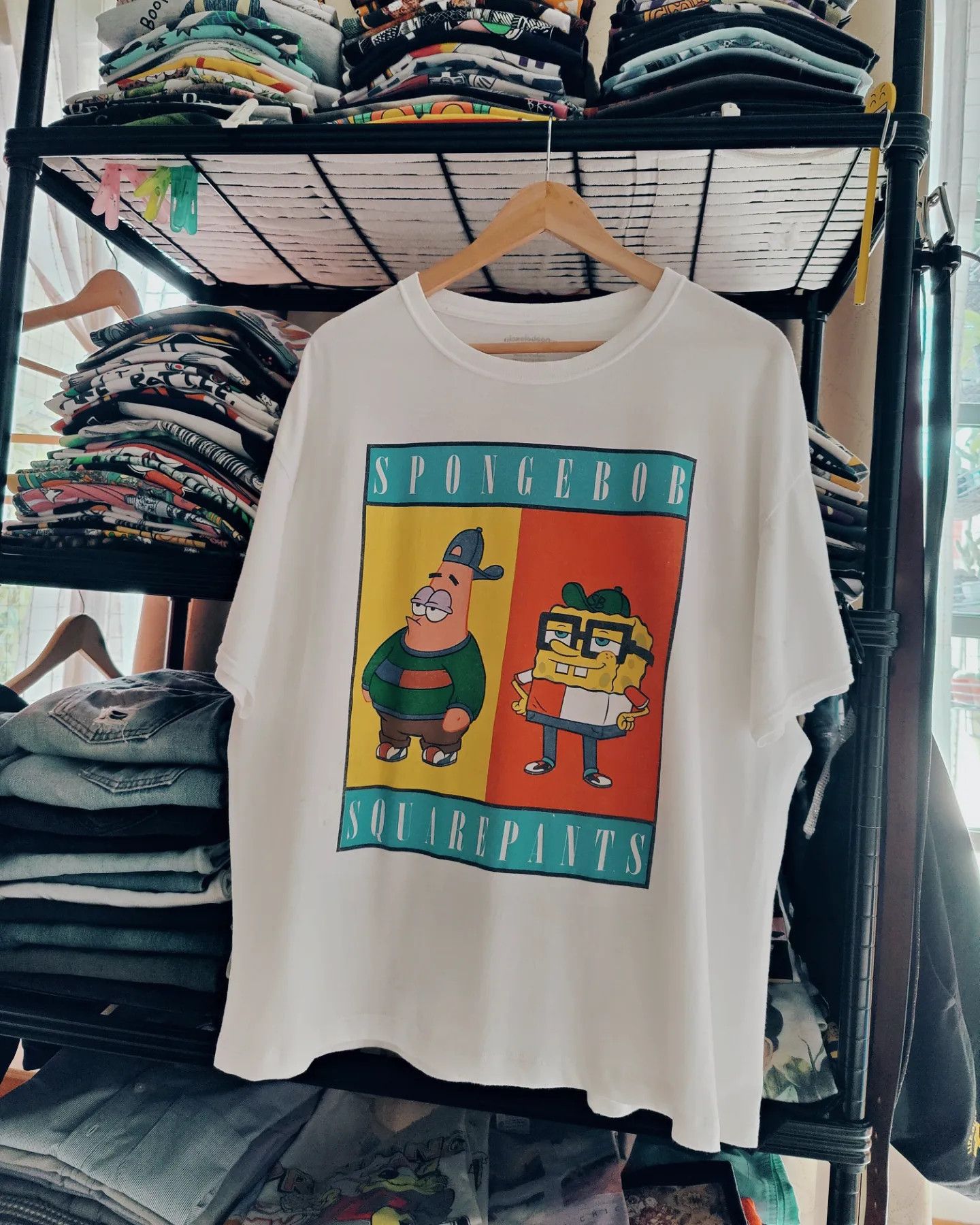 Nickelodeon × Vintage Sponge Bob - Square Pants 🧽🩳 TOMMY HILFIGER Parody Size US XL / EU 56 / 4 - 1 Thumbnail