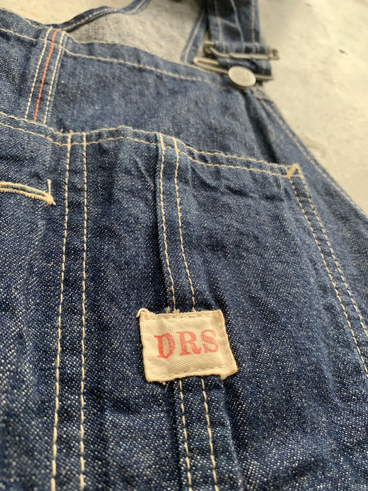 Indigo Japanese Brand DRS Carpenter Overall High Back work Denim Size US 35 - 6 Thumbnail