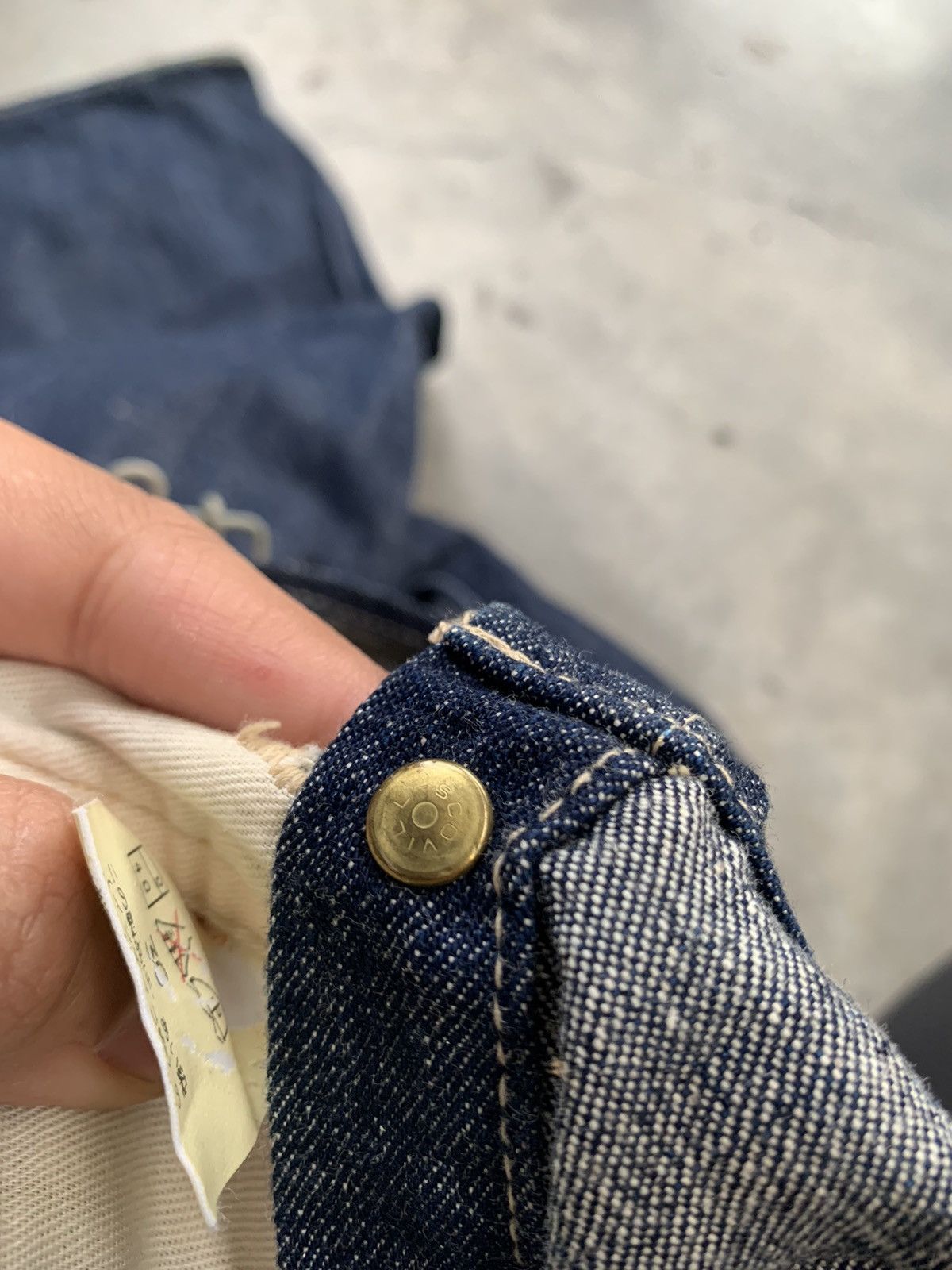Indigo Japanese Brand DRS Carpenter Overall High Back work Denim Size US 35 - 7 Thumbnail